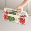 Kitchen scallion coriander storage box, refrigerator vegetable fresh-keeping box, portable food grade ginger garlic hanging noodles