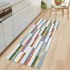 Imitation Wood Grain Stripe Kitchen Mat Entrance Doormat For Living Room Rug Home Bedroom Floor Hallway Balcony Anti-Slip Carpet