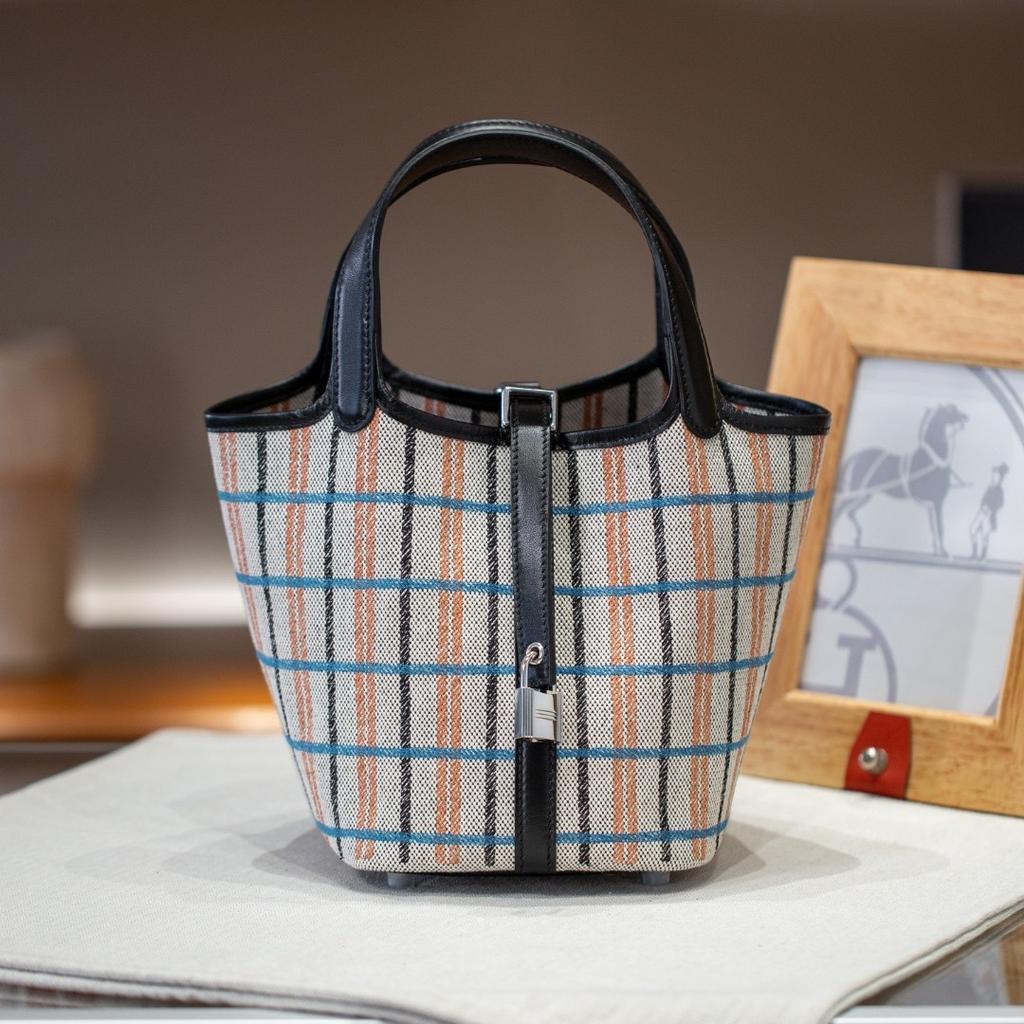 Picotin18 Handgenähte Rindsleder Tragetasche Vielseitige Allround-Damentasche