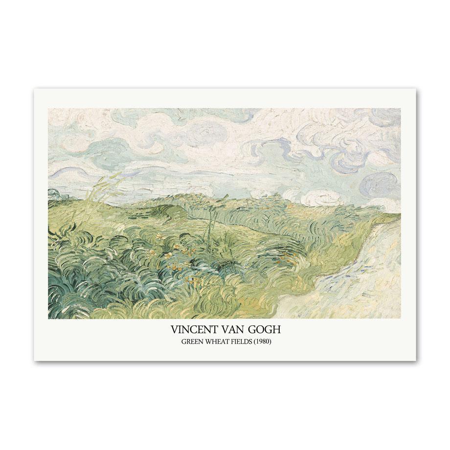 Monet Van Gogh Margherita Donna Foglie Verdi Arte da Parete Pittura su Tela Poster e Stampe Nordici Immagini da Parete per Decorazione Soggiorno