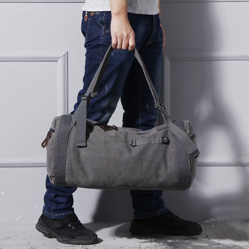 Modische Handtasche, Outdoor-Sportrucksack, großvolumige Canvas-Multifunktions-Reiseaufbewahrungstasche, Unisex-Beuteltasche