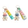 Cute Keychain Rabbit Shape Cartoon Bag Car Key Pendant Birthday Holiday Gift for Men Women Couples