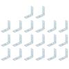 20pcs 90 Degrees L-Shaped Corner Bracket Metal Corner Brace Drawer Shelf Wall Bracket Fixing Right Angle Corner Brace