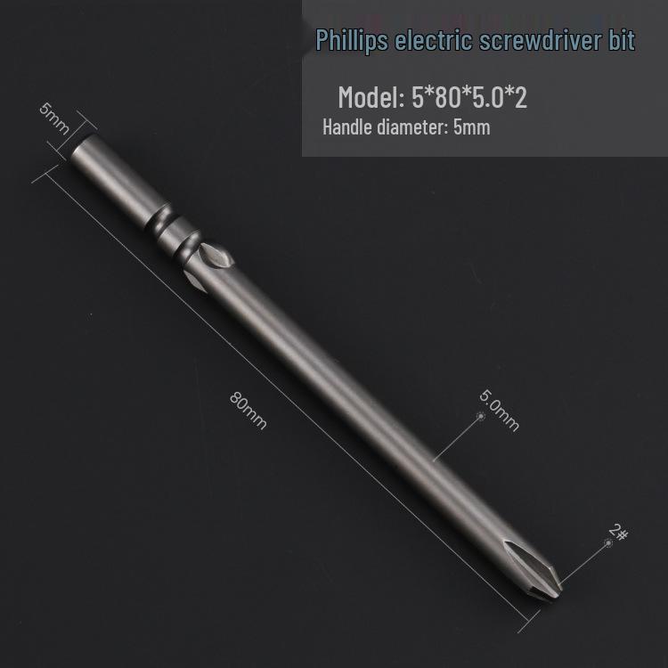 Hardened 5mm Magnetic S2 Steel Phillips Electric Screwdriver Bit Set