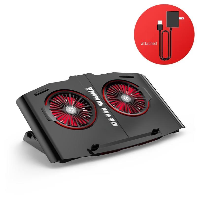 MIAO FU Gaming Laptop Cooling Stand, Aluminum with Red LED