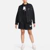 New Nike Sportswear Swoosh Fleece High Rise Shorts Black DM6750-010