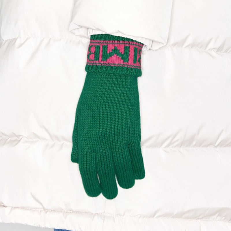 BIMBA Y LOLA [23FW] BIMBA Y LOLA Green Knit Gloves B236AIG013GNB