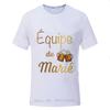 French Evg Team Married Tops Single Farewell Bachelor Oversized Tshirt Future Groom Cotton Tshirt Fashion Beer Unisex Tops Tees