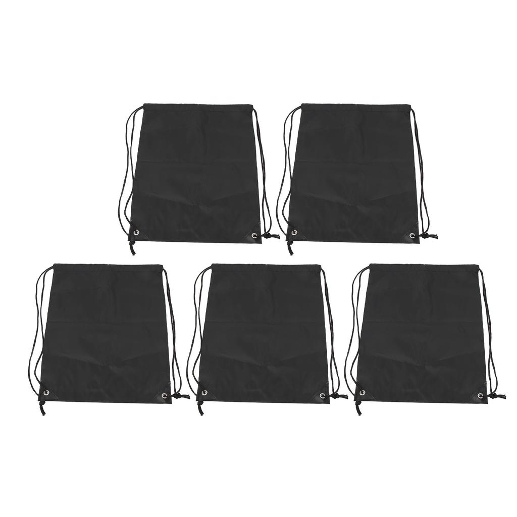 5PCS Drawstring Backpack Large Capacity Waterproof Oxford Cloth Sports Gym Packsack for Soccer