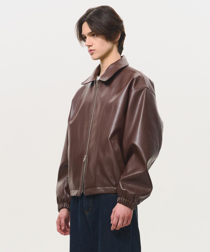 Black Moment Signature Synthetic Leather Oversized 2-Way [Brown]