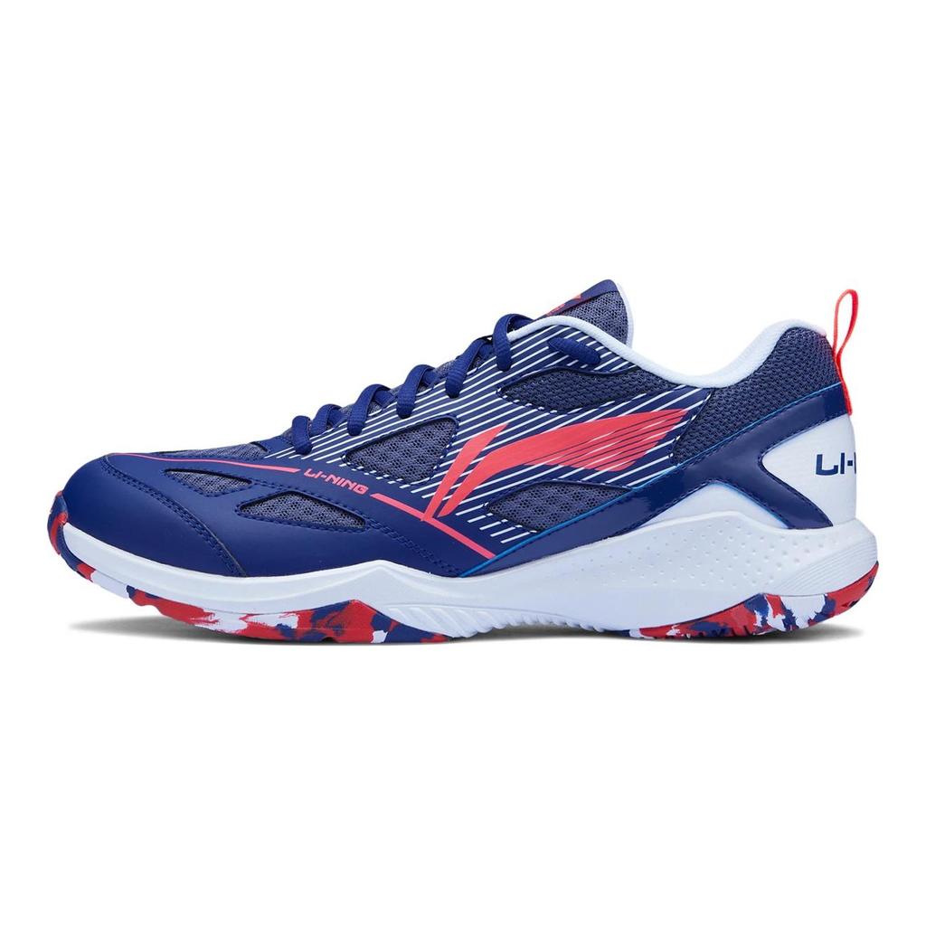 Li-Ning Comfortable Trendy Non-Slip Wear-Resistant Breathable Low-Top Badminton Shoes Unisex Shoes Blue Red AYTU025-4