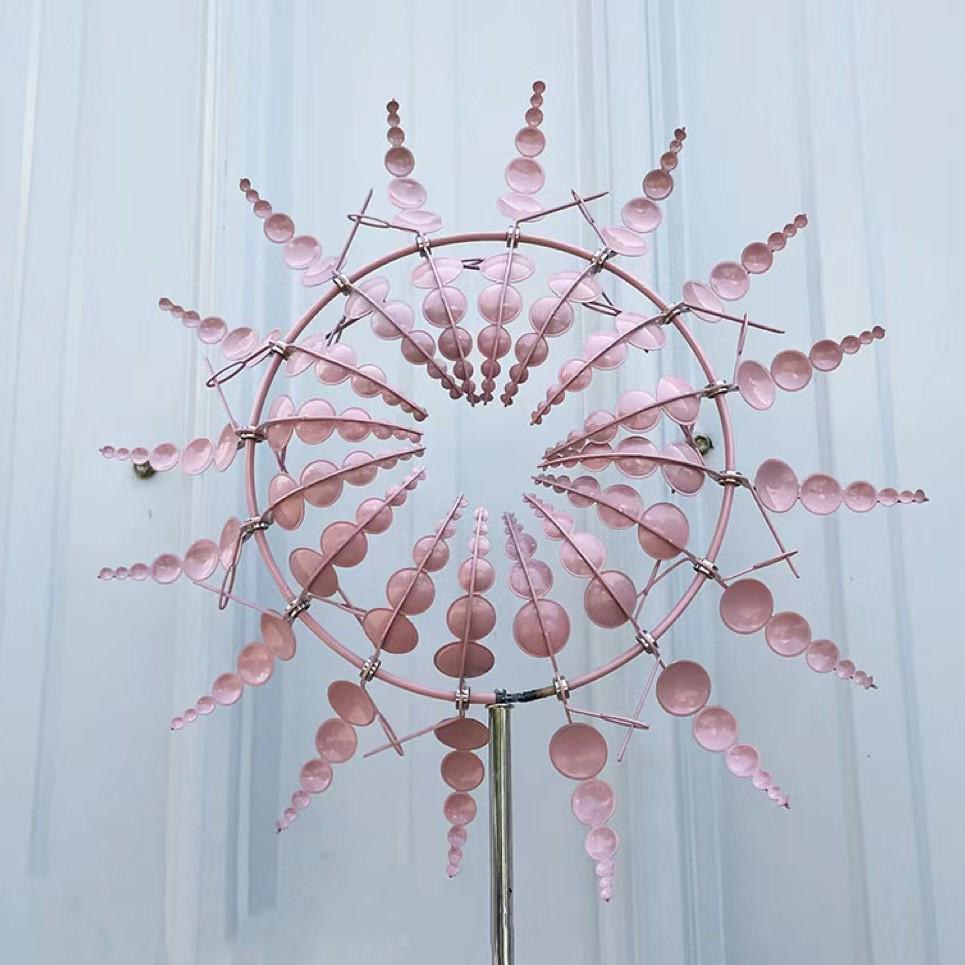 Creative Outdoor Wrought Iron Windmill: Rotating Metal Garden Decoration