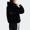 Adidas Originals Adibreak Fur Colorblock Patchwork Hooded Jacket Women Outerwear Black IC8130