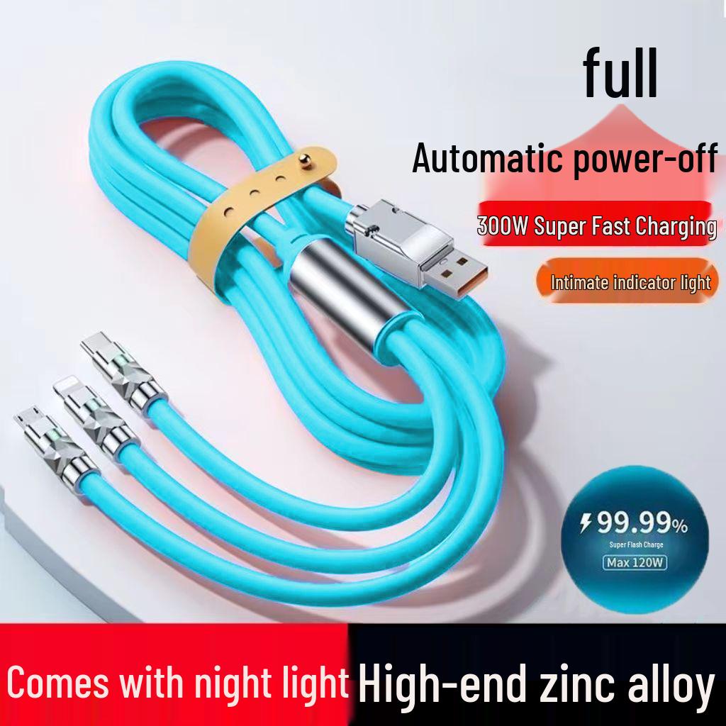 Bold 240W 3-in-1 Flash Charge Cable for Apple, Huawei, VIVO, OPPO - 6A Support