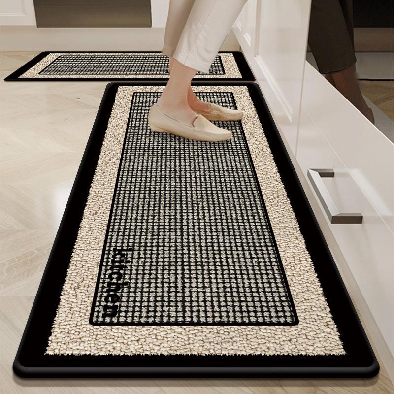 Kitchen floor mat, absorbent, oil-absorbing, non-slip, simple, cuttable, easy-to-clean diatomaceous earth mat.
