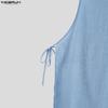 INCERUN Men V Neck Sleeveless Side Lace-up Thin Casual Loose Long Tank Tops