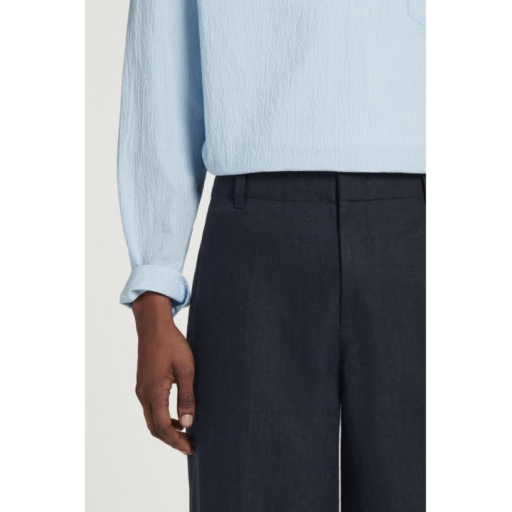 Cos Japan Elastic Linen Straight Leg Pants