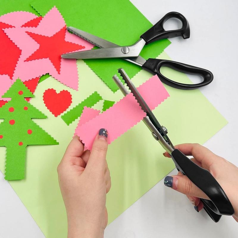 5mm Tailor Scissors Pinking Shears Zig Zag Sewing Cut Serrated Lace Scissors Sewing Accessories Fabric Scissors DIY Sewing Tool