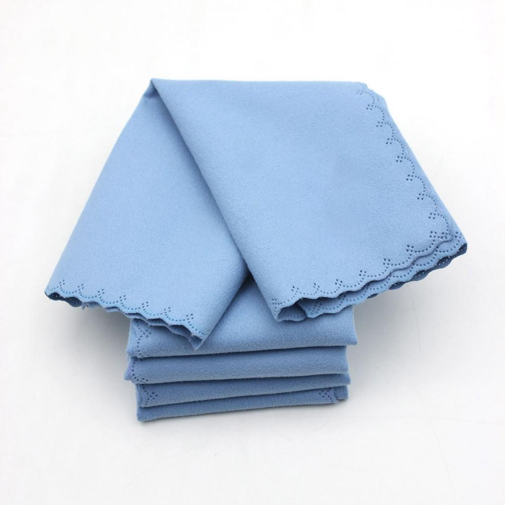 5pcs Microfiber Cleaning Polishing Polish Cloth for Musical Instrument Guitar Violin Piano Clarinet Trumpet Sax