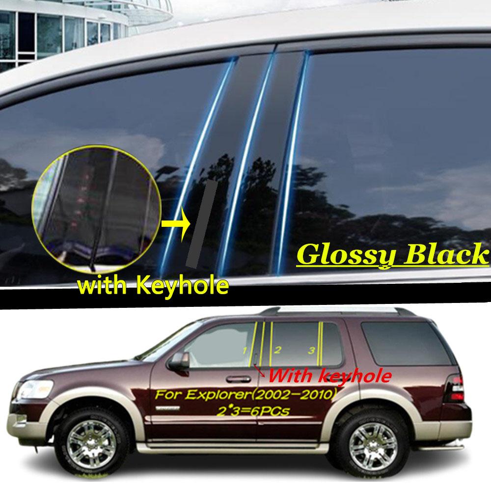 For Ford Explorer 2002- -2024 Car PC Material Pillar Post Cover Door Trim Window Molding Sticker Plate Accessories