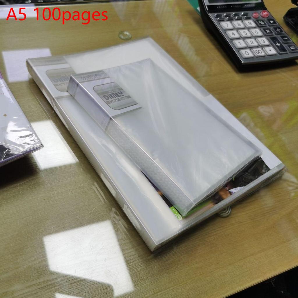 A5 Multilayer File Folder Insert Data Book 40-100 Pages Transparent Loose-leaf Students Paper Storage Office Management Supply