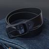 [KOGUMA BELT] Enjoy the Black of Your Belt - Tochigi Leather, Made in Japan, Vegetable-Tanned Leather, Black, Buckle, Men's & Women's, Cowhide