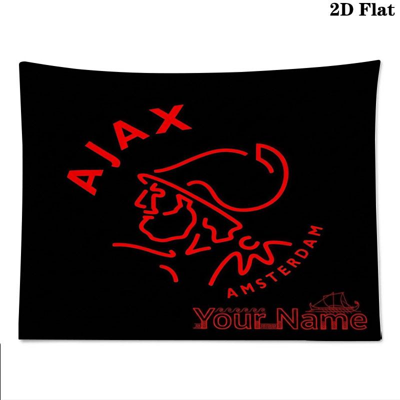 AFC Ajax Custom Name Wall Tapestry Aesthetic Wall Hanging Printed Fabric Blanket Decorative Tapestries for Bedroom Living Room Home Decor