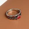 Xiaomi BF CLUB 925 Sterling Silver Ring For Women Jewelry Retro Black Red Stone Vintage Handmade Ring Allergy For Party Birthday Gift