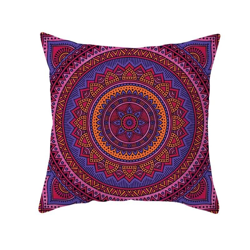 Moroccan Polyester Pillowcase 45x45cm Bohemian Hippie Sofa Cushion Cover Geometric Mancha Lo Print Home Decor