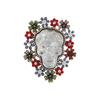 Versatile Skeleton Pin Sturdy Metal Jewelry With Sparkling Stones For Everyday Wear Halloween Celebration