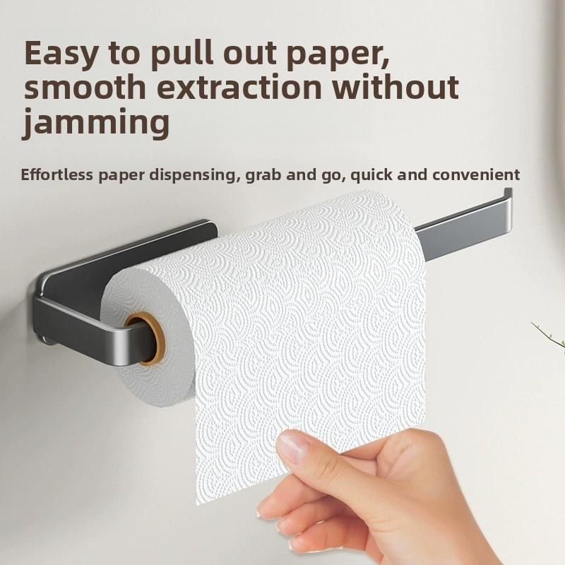 Soporte para papel higiénico montado en pared sin perforaciones para baño