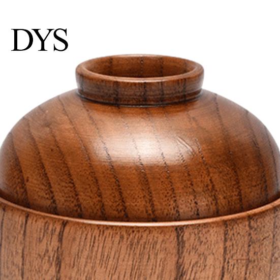 Wooden Bowl Rice Japanese Style with Lid Dishwasher Safe Food Container Tableware Salad Soup Snack Kitchen Supplies