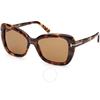 Maeve Roviex Butterfly Ladies Sunglasses Ft1008 55j 55