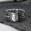 New Ring Men's Flower Facing the Sun Sun Father-in-law Retro Old Ring Punk Style