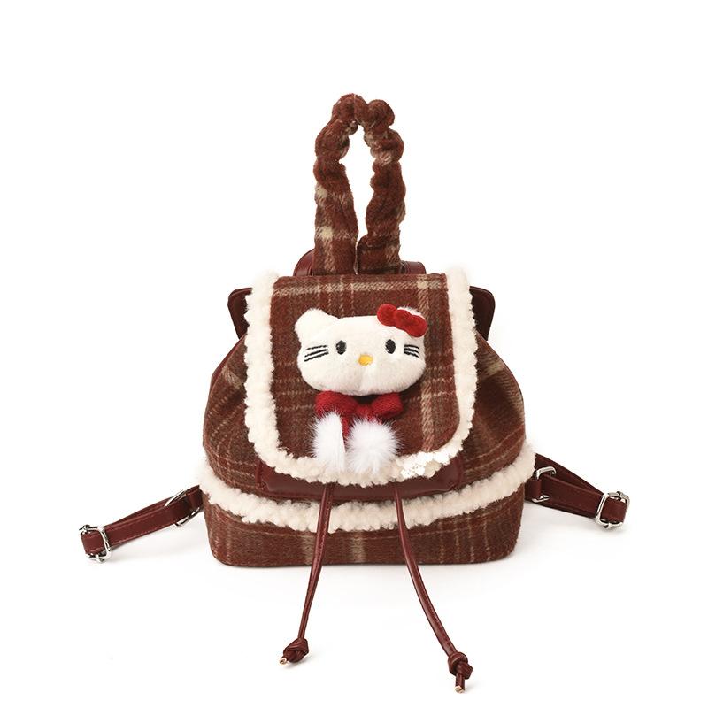 Boys And Girls Plaid Backpack Retro Academy Style Baby Travel Schoolbag Autumn And Winter Children S Backpack