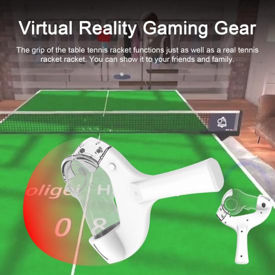 

1 пара ракеток VR, простая установка, сенсорные контроллеры, ручка для игры в настольный теннис VR для Meta/Oculus Quest3