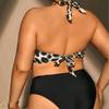 2024 Plus Size High Waist Bikini with Hard Cups - European & American Sexy Style