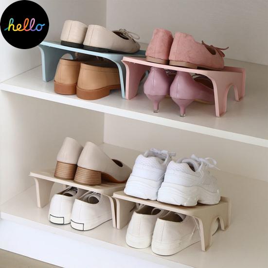 Praktischer Schuh-Organizer, einzigartiges Design, verformungssicheres, wasserdichtes Schuhregal mit zwei Regalen