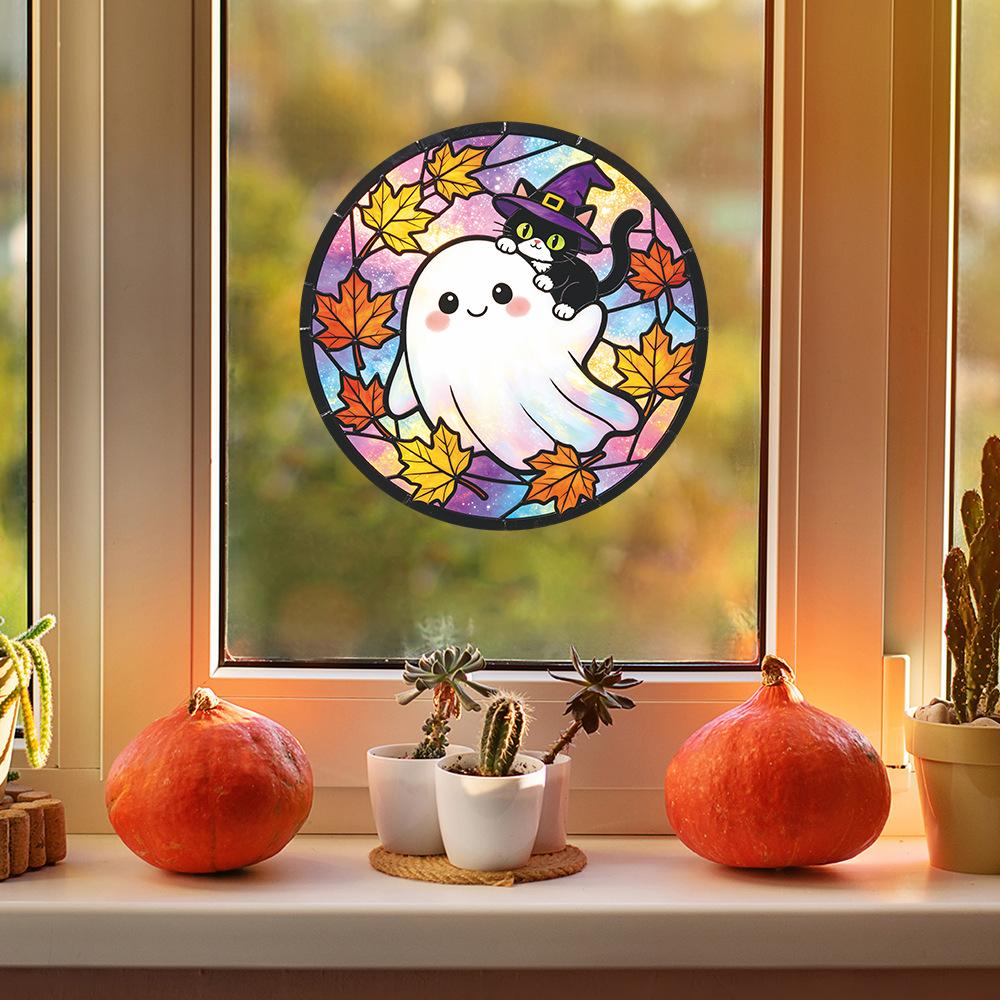 Halloween Cartoon Ghost Decorative Window Stickers for Beautifying The Outdoor Balcony Glass Window