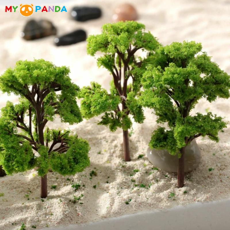 Mini Simulation Green Tree Model Dollhouse Railway Street Scene Decor Ornaments Dollhouse Micro Landscape Garden Ornament