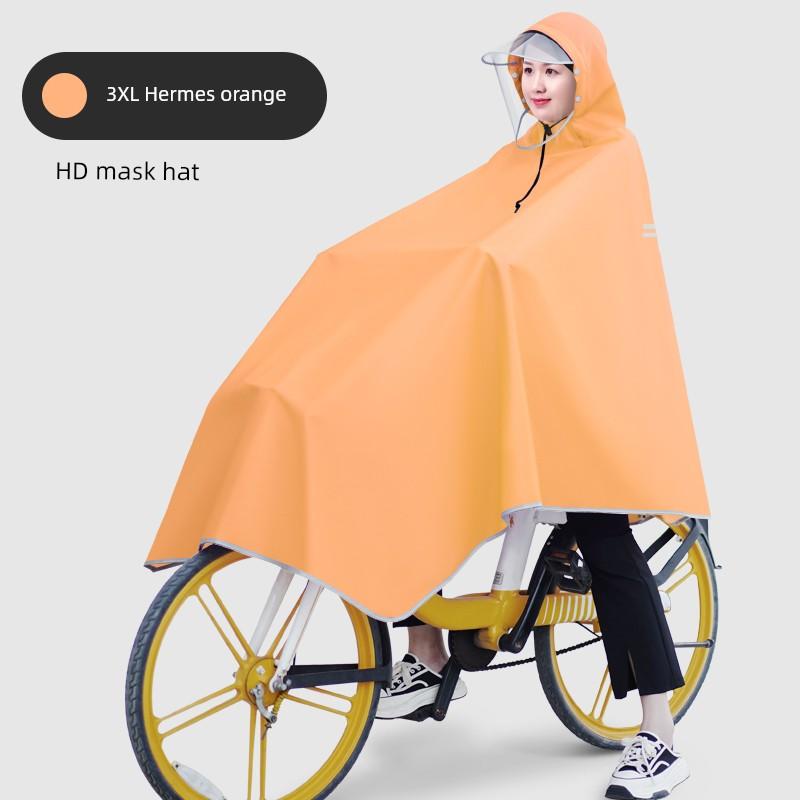 Bicycle Raincoat for Students Men and Women Electric Bicycle Driving Special Long Full Body Rainproof Poncho