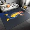 "Basketball Player Graphic Carpet with Blue and Yellow Design" Suitable for use as an anti-slip for living room bedroom sofas