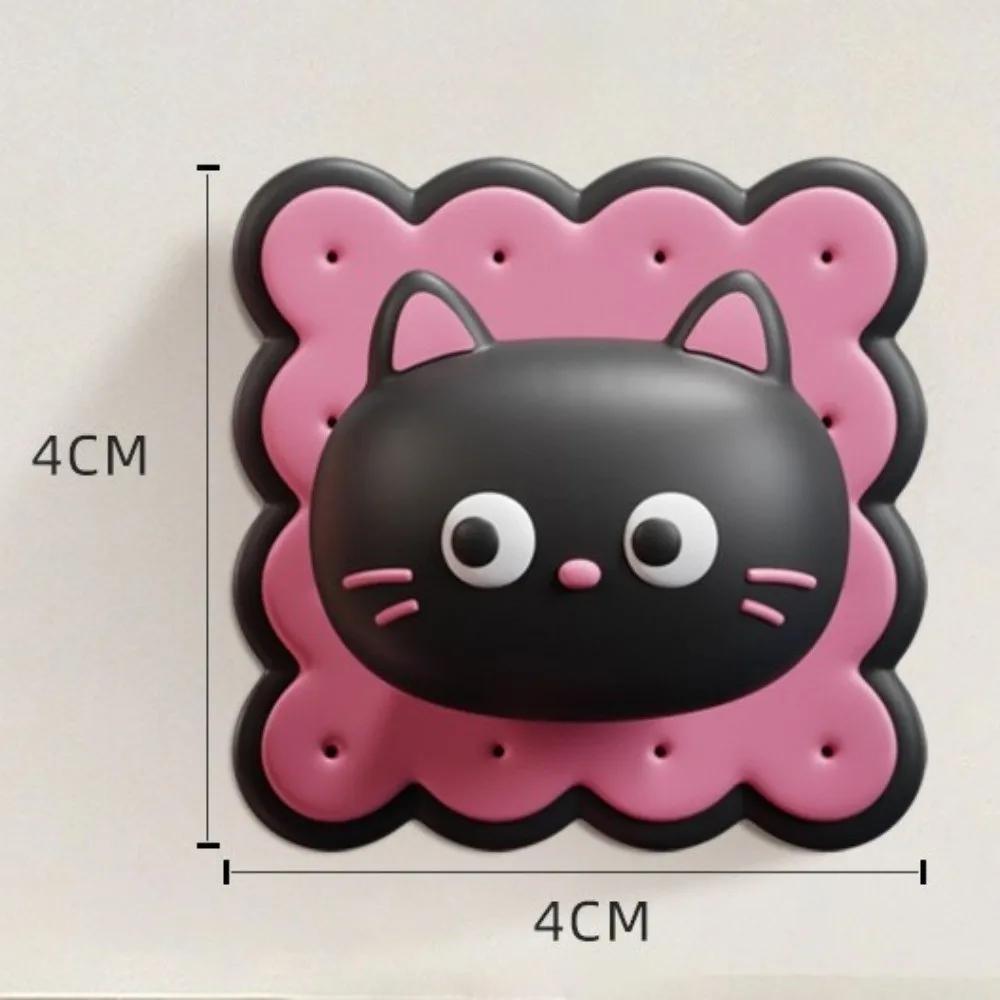 New Cartoon Cat Doll Door Bumper Stickers Anti-Trap Protection Durable Door Handle Mute Pad PVC Home Safety Device Home Use