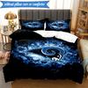 3PCS Rams Team Spirit Printed Soft Bedding Set,Including 1pc Duvet Cover And 2pcs Pillowcases Perfect for Bedroom, Dormitory, Fan gift