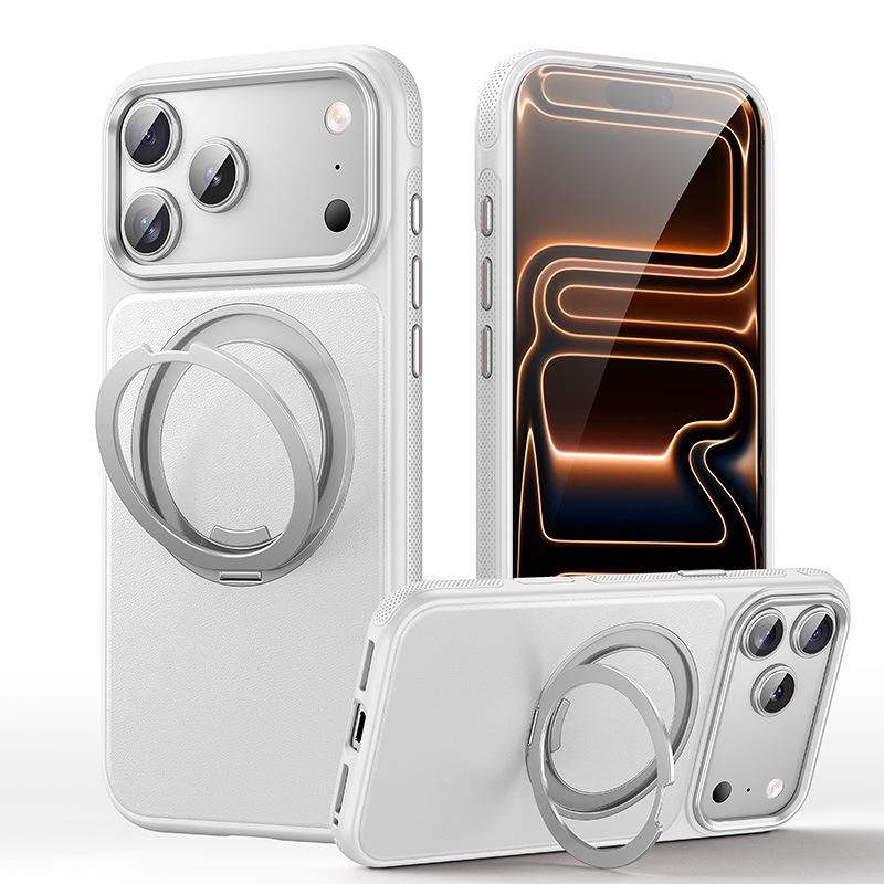Custodia in Pelle TPU per IPhone 18 Pro Max Cover Supporto Rotante a 360 ° Custodia Magnetica per IPhone 17 Pro Max 17Pro Cover Antiurto