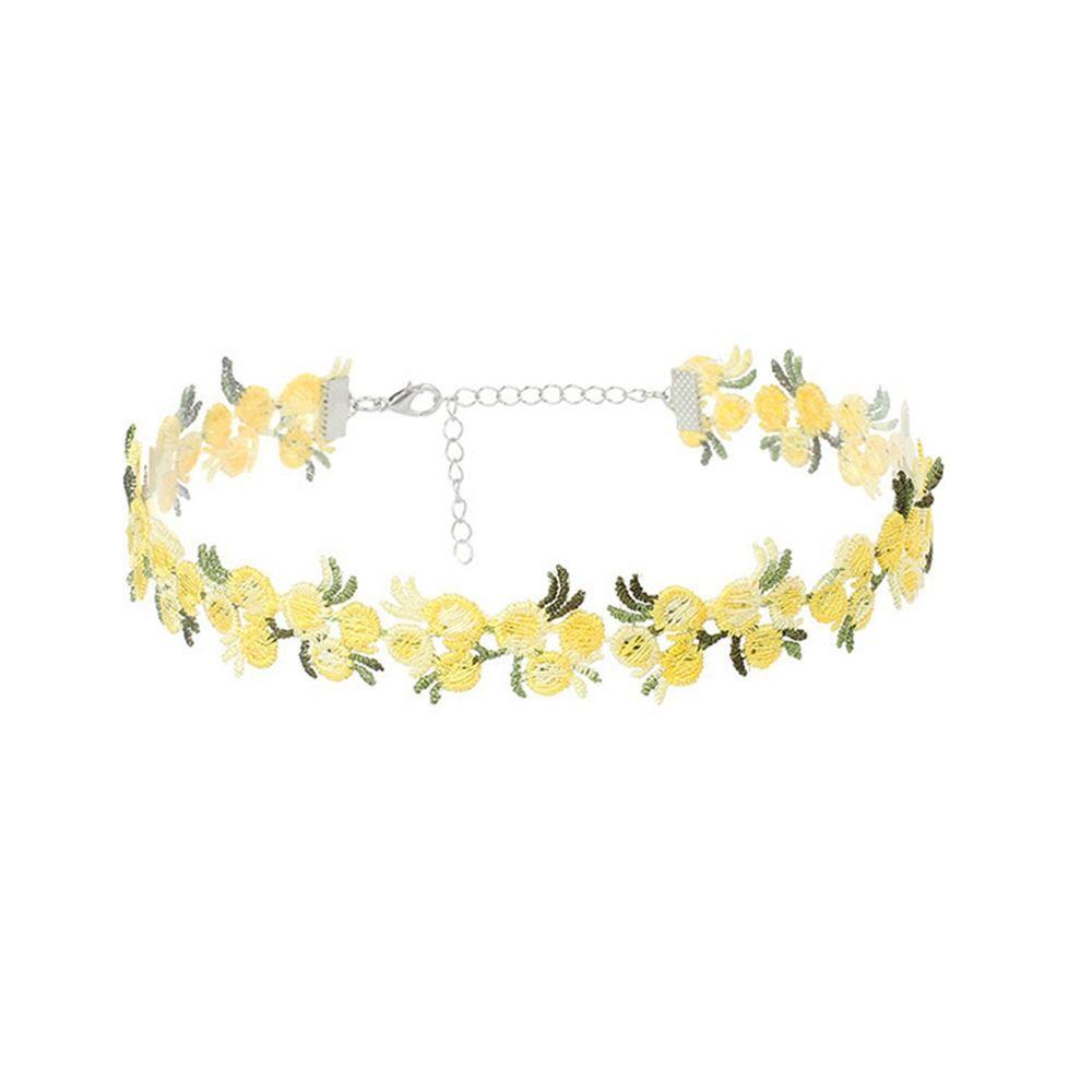 Lace Floral Necklace Polyester Beach Party Necklace New Jewelry Accessories