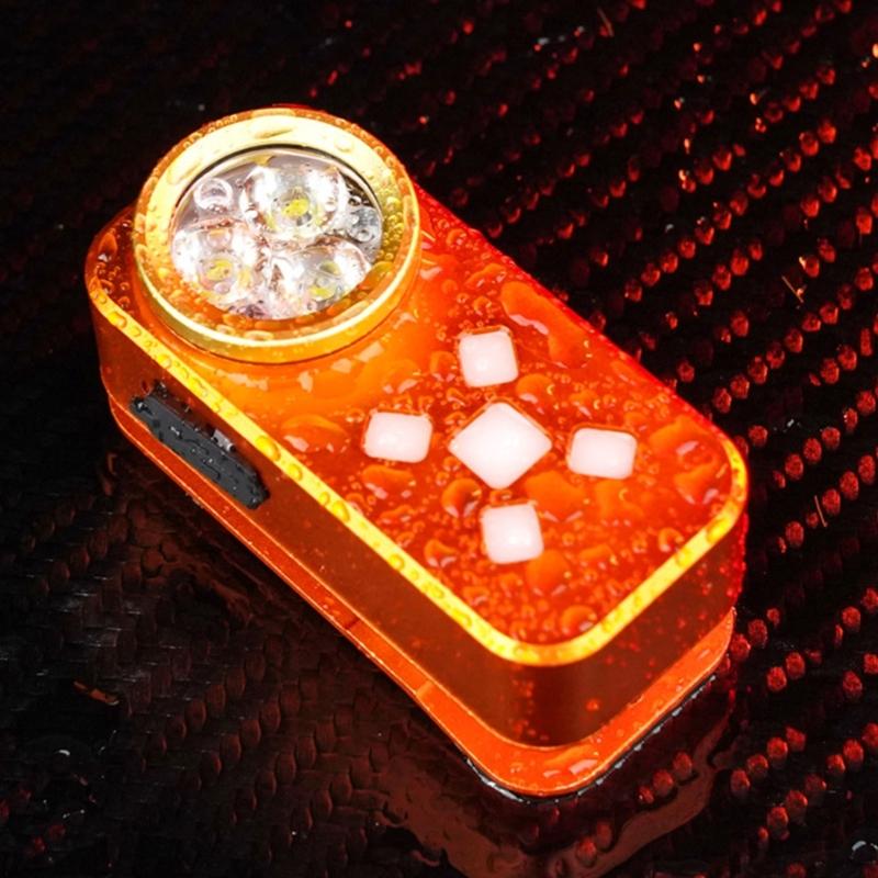 Small Clip On Flashlight Featuring 7 Lighting Modes 500 Units Brightness And Magnetic Base For Car Motorcycle Outdoor Use