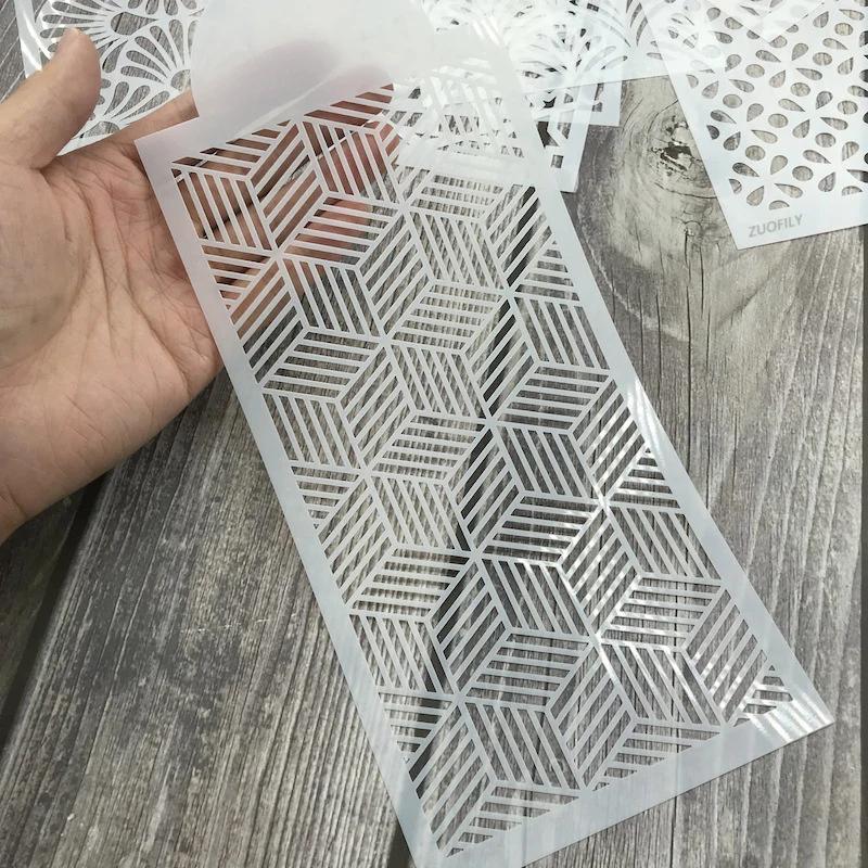 New Pattern Fondant Cake Mesh Stamps Stencils Embossing for Decorating Tool Plastic Spray Mold Wedding Suger Chocolate Painting