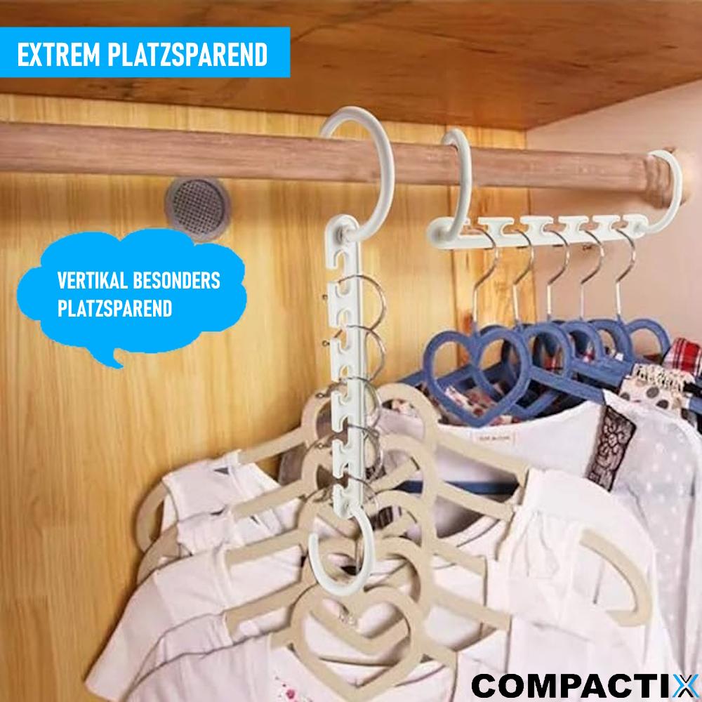 COMPACTIX Platzsparende Kleiderbügel Magische Mehrfach Bügel Organizer 8er Set