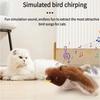 Hot Simulated Vocalize Plush Bird Cat Toy Interactive Dog Rechargeable Chirping Flapping Bird(no Flying) Touch Activated Toy Pet